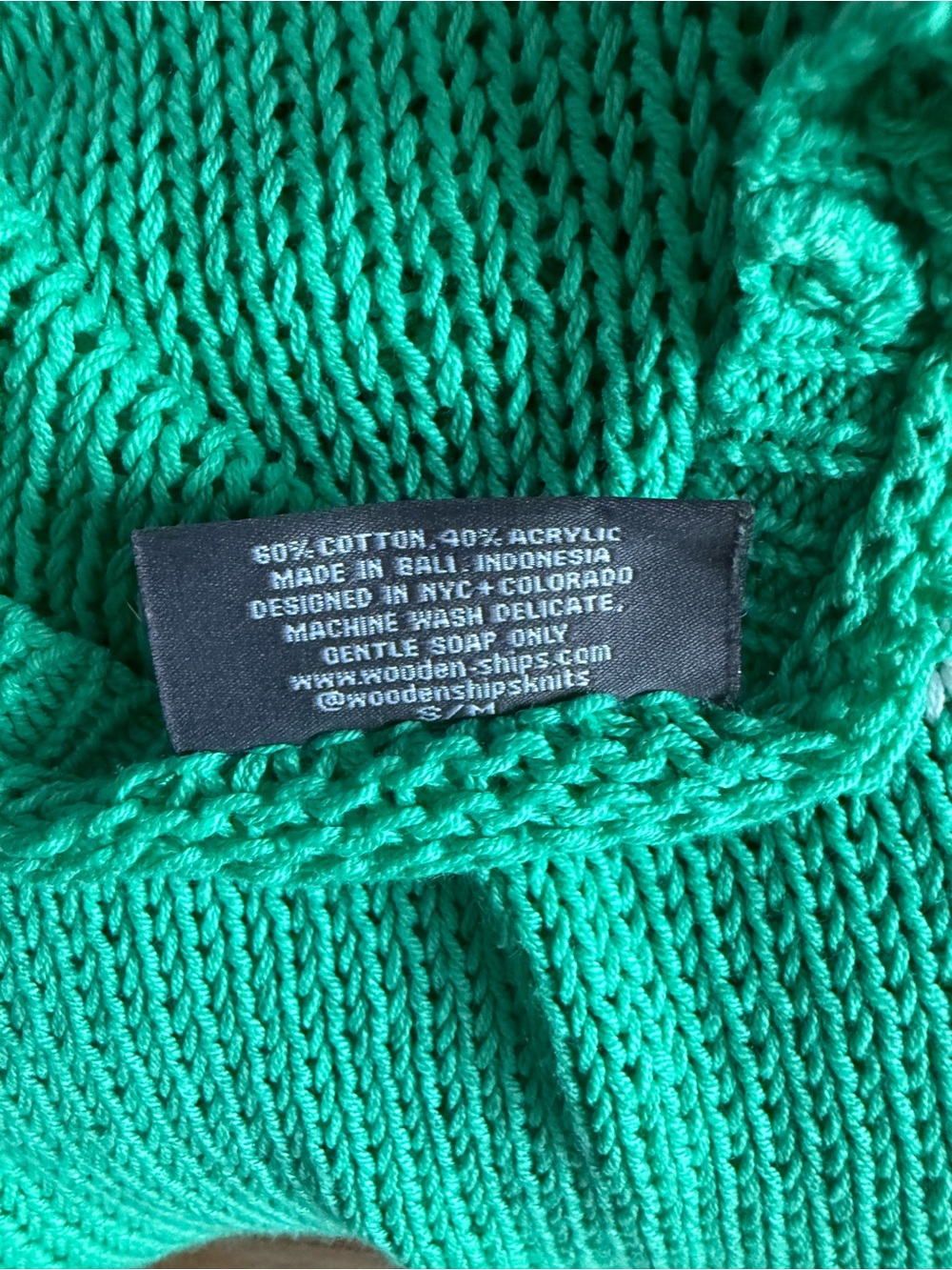 Wooden Ships | St.Patrick’sD Day Lucky Green Sweater | sz S /M | Very Good Cond - Picture 7 of 7